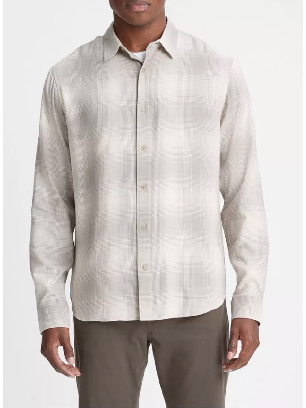 Vince Forest Shadow Plaid Shirt